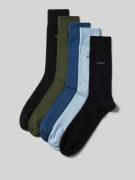 BOSS Socken mit Label-Print im 5er-Pack in Hellblau, Größe 39-42