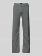 Christian Berg Men Straight Leg Chino im 5-Pocket-Design in Dunkelgrau...