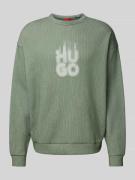 HUGO Sweatshirt mit Label-Print Modell 'Dinkam' in Mint, Größe L