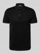 Emporio Armani Slim Fit Poloshirt mit Label-Print in Black, Größe L