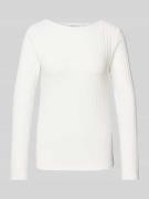 OPUS Longsleeve mit U-Boot-Ausschnitt Modell 'Sovke' in Offwhite, Größ...