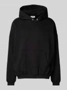 WEEKDAY Hoodie mit Känguru-Tasche Modell 'Leon' in Black, Größe L