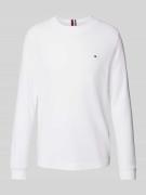 Tommy Hilfiger Regular Fit Langarmshirt mit Baumwoll-Anteil in Weiss, ...