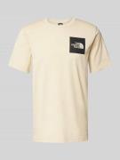 The North Face T-Shirt mit Label-Print in Beige, Größe L