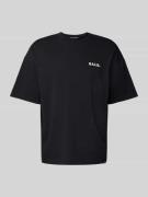 Balr. T-Shirt mit Label-Stitching Modell 'GOTL' in Black, Größe L