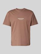 Jack & Jones T-Shirt mit Label-Print Modell 'VESTERBRO' in Taupe, Größ...