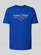 Tommy Hilfiger T-Shirt mit Label-Print in Royal, Größe L