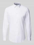 Jake*s Slim Fit Business-Hemd mit Kentkragen in Weiss, Größe 45/46