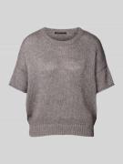 Luisa Cerano Strickpullover mit 1/2-Arm in Taupe, Größe 46