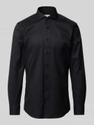 ETERNA Slim Fit Businesshemd aus Twill in Black, Größe 45