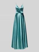 Luxuar Abendkleid mit Herz-Ausschnitt in Aqua, Größe 36