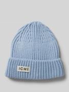 ICHI Beanie mit Label-Patch Modell 'EMMA' in Blau, Größe 1