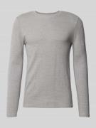 MCNEAL Longsleeve mit geripptem Rundhalsausschnitt in Graphit Melange,...