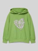 s.Oliver RED LABEL Hoodie mit Statement-Print in Grass, Größe 128