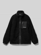 Jack & Jones Sweatjacke mit Teddyfell Modell 'JORVESTERBRO' in Black, ...