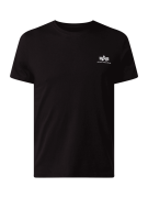 Alpha Industries T-Shirt mit Logo-Print Modell 'Basic T' in Black, Grö...