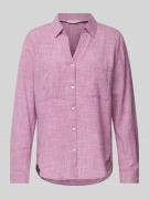 Tom Tailor Regular Fit Bluse mit Brusttaschen in Pink, Größe 40