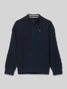 Tommy Hilfiger Kids Strickpullover mit Stehkragen in Marine, Größe 104