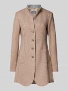 WHITE LABEL Wollblazer mit Ziernähten in Sand, Größe 40