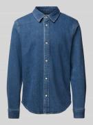 Calvin Klein Jeans Slim Fit Jeanshemd mit Kentkragen in Blau, Größe S