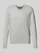 Tommy Hilfiger Strickpullover mit Logo-Stitching Modell 'PIMA' in Hell...