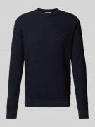 Only & Sons Strickpullover mit Strukturmuster Modell 'KALLE' in Dunkel...