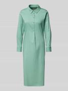 Milano Italy Midikleid mit Hemdblusenkragen in Mint, Größe 44