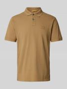 camel active Regular Fit Poloshirt mit Logo-Stitching in Mittelbraun, ...