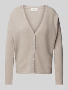 Fynch-Hatton Strickjacke aus reinem Kaschmir mit V-Ausschnitt in Beige...