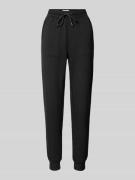 Fynch-Hatton Slim Fit Sweatpants mit Tunnelzug in Black, Größe M