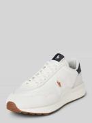 Polo Ralph Lauren Ledersneaker mit Logo-Stitching Modell 'TRAIN' in We...