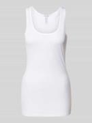 Hanro Unterhemd mit Rundhalsausschnitt in Weiss, Größe XS