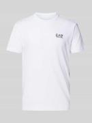 EA7 Emporio Armani T-Shirt mit Label-Print in Weiss, Größe XXL