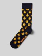 Happy Socks Socken mit Motiv-Stitching Modell 'Rubber Duck' in Marine,...