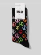 Happy Socks Socken mit Motiv-Stitching Modell 'Peace' in Black, Größe ...