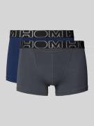 HOM Boxershorts mit elastischem Label-Bund im 2er-Pack in Dunkelblau, ...