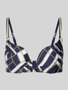 Marie Jo Bikini-Oberteil mit Allover-Muster Modell 'Majestic Blue' in ...