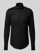 BOSS Slim Fit Business-Hemd mit Haifischkragen in Black, Größe 42