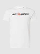 Jack & Jones T-Shirt mit Label-Print Modell 'CORP' in Weiss, Größe L