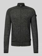 PME Legend Strickjacke mit Label-Patch in Black, Größe XXL