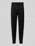 BOSS Tapered Fit Sweatpants mit Tunnelzug in Black, Größe L