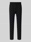 HUGO Regular Fit Sweatpants mit Label-Print Modell 'Flock' in Black, G...