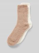 camano Socken aus Teddyfell im 2er-Pack in Sand, Größe 35-38