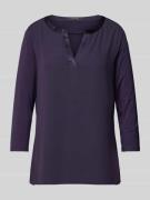 comma Blusenshirt aus Viskose-Elasthan-Mix mit 3/4-Arm in Aubergine, G...