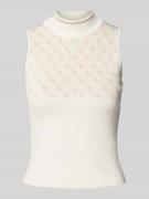 Guess Tanktop mit Logo-Muster Modell 'LISE' in Offwhite, Größe M