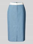 Stefanel Midirock in Denim-Optik in Hellblau Melange, Größe 40