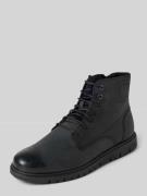 Geox Lederboots mit Ziernähten Modell 'GHIACCIAIOD' in Black, Größe 43