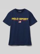 Polo Sport Regular Fit T-Shirt aus Baumwolle in Marine, Größe L