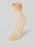 camano 20 DEN Feinstrumpfsocken im 2er-Pack Modell 'Basic' in Sand, Gr...