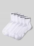 REVIEW Socken mit Label-Detail im 5er-Pack in Weiss, Größe 39/42